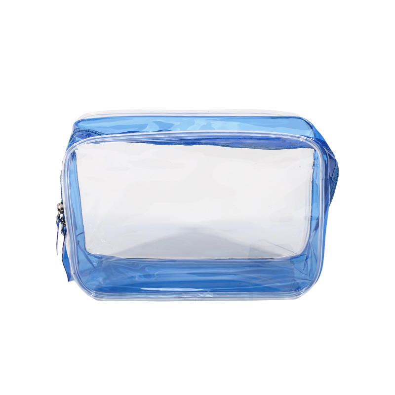 1pc PVC Makeup Bag Transparent Waterproof Large Capacity Cosmetics Travel Storage Bag In Plastic Zipper Toilet Bag