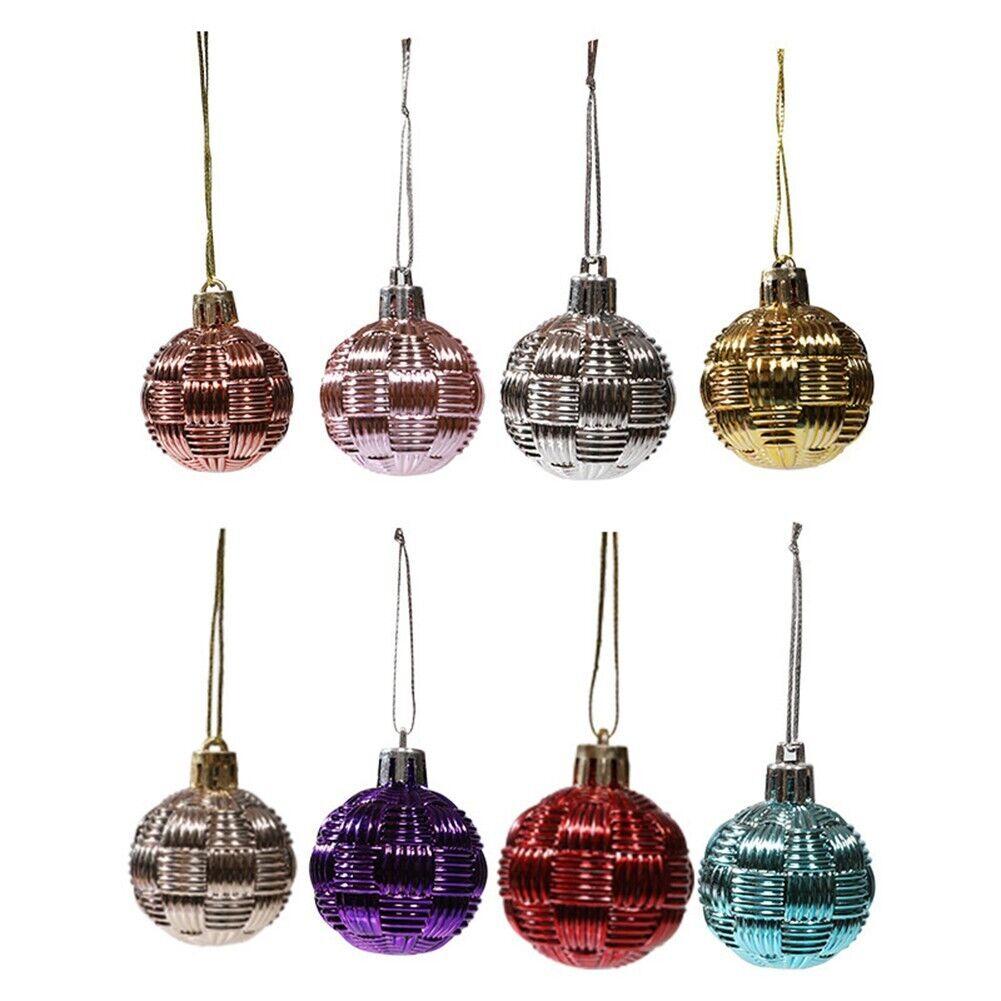 6PCS Christmas Hanging Ball Ornaments Shatterproof Xmas Tree Ornaments Kit Christmas Decorations Balls for Holiday Wedding Party Decor