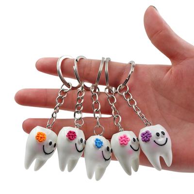 Мода 5 шт. зубные зубы форма модель имитация зуба брелок мультфильм прекрасный подарок для девочек кулон зубы брелок