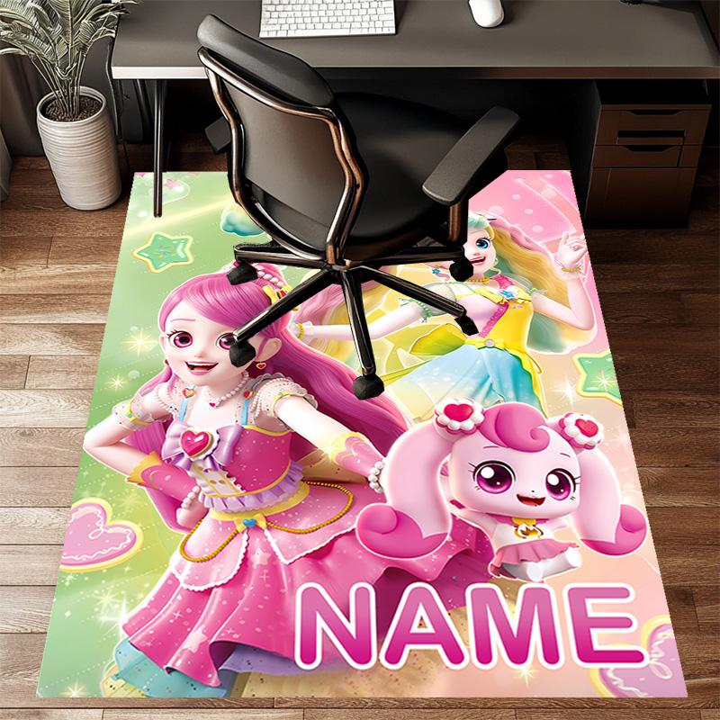 Custom Catch Teenieping Magic Sweetheart Коврик с персонализированным именем, Моющийся полиэстеровый коврик для прихожей, Подарок на Рождество, Пасху, День благодарения