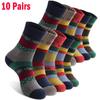 5 Pairs Women'S Thermal Winter Socks - Thick, Warm, and Comfortable with a Round Neck Design
