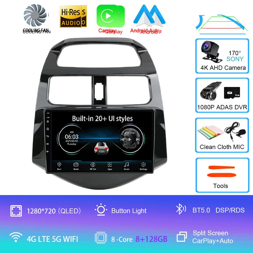 Android 14 Video Player Carplay Car Radio For Chevrolet Spark Beat Matiz Creative 2010 - 2014 Multimedia  GPS 2din Stereo
