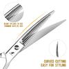 8.0 Inch Curved Pet Grooming Shears Professional Thinning Scissors Dog Cat Hair Trimming Stainless Steel