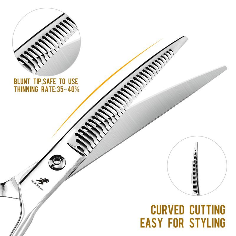 8.0 Inch Curved Pet Grooming Shears Professional Thinning Scissors Dog Cat Hair Trimming Stainless Steel