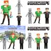 Minecraft Детский Прочный Полиэстер Костюм Алекса Косплей Игровой Сценический Костюм Для Хэллоуина Рождества Реквизит