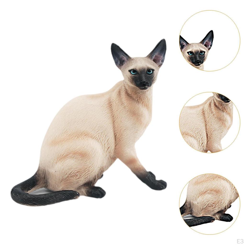 Cat Figurine Model for Office Decor and Pet Lovers