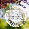3D Mandala Metal Wind Spinner Outdoor Garden Decor for Yard Patio Balcony Indoor and Outside Use Rotating Wind Chime Art