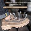 Labor Insurance Shoes Men's Breathable and Lightweight Safety Work Shoes, Anti-smashing, Anti-piercing and Wear-resistant Protective Shoes