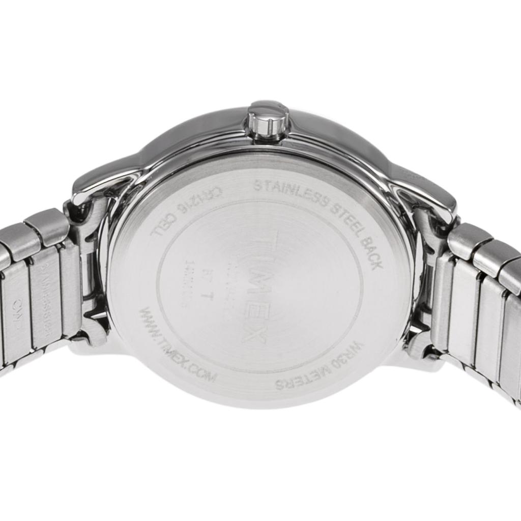 TIMEX Часы EASY READER с белым циферблатом из нержавеющей стали, минеральным стеклом, кварцевые, 30 мм, американский часовой бренд TW2V94700, унисекс, серебристый [TIMEX] [Товар]