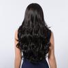 CharmSource Hairline Lace Synthetic Wigs Black Long Wavy Ladies Wig for Women's Cosplay High Density Heat Resistant Fiber
