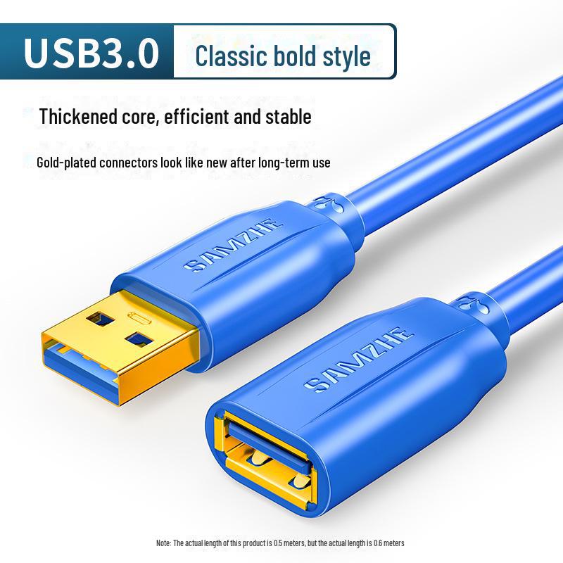 Удлинительный кабель USB 3.0, «папа-мама», позолоченная головка, длина 1–5 м, для передачи данных, клавиатуры, флеш-накопителя.