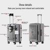 2025 Rechargeable 28-Inch Front-Opening Trolley Suitcase with Silent Wheels and Combo Lock