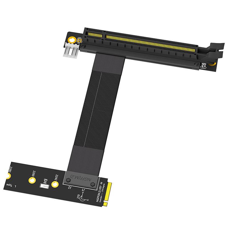 90° PCI-E 16X to M.2 NGFF Key M Extension Cable