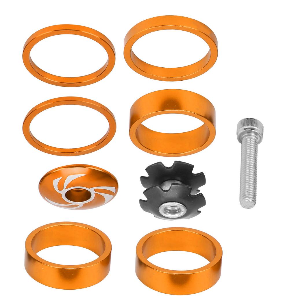 6Pcs Bike Headset Spacer Aluminium Alloy   Handlebar Stem Spacers for Mountain Bike