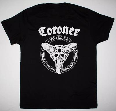 Футболка с ЛОГОТИПОМ группы Coroner Топы Футболка Полный размер S-4XL