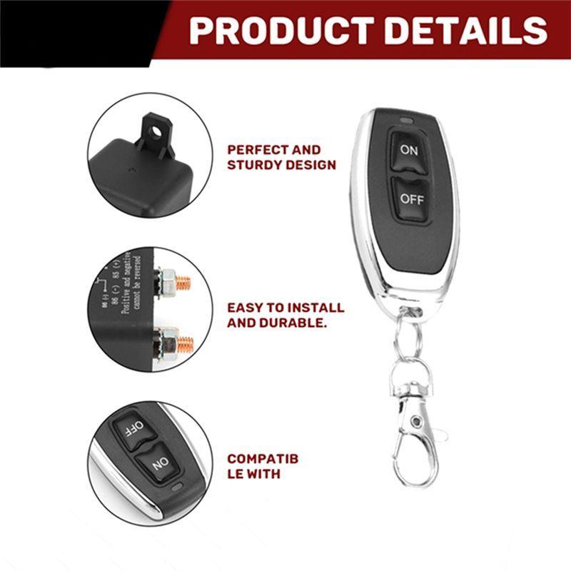 A16P-Wireless Remote Car Battery Intelligent Breaker DC12V Disconnect Isolator Relay Kit