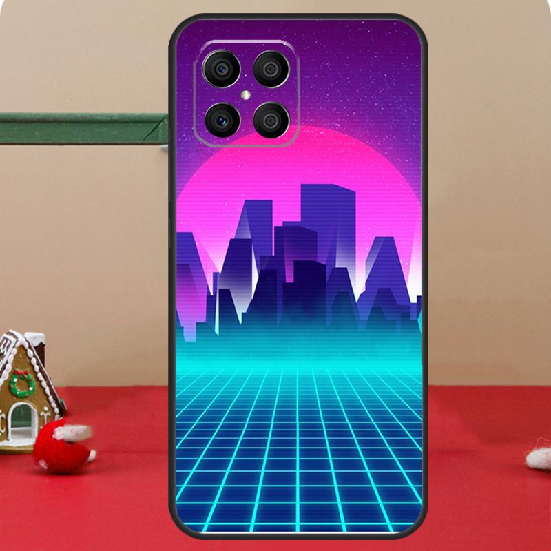 Синтвейв 80-х Ретро Неон вэйпорвейв Чехол Для Honor Magic 8 Pro 6 7 Lite Honor 400 200 50 70 X8c X8b X9a X9b X9c X9d Win RT Coque