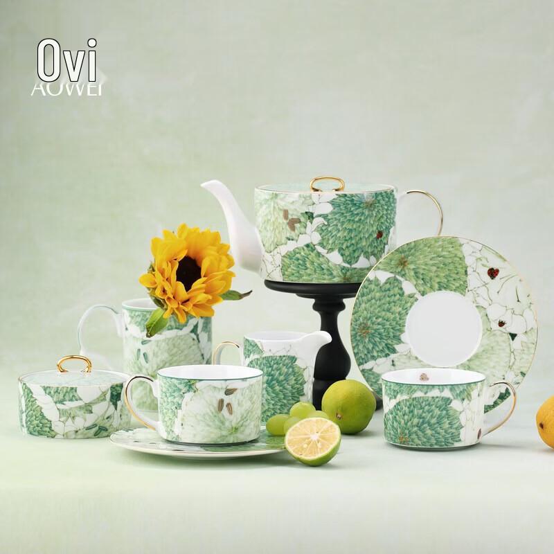Коллекция керамических чашек и блюдец для кофе и чая «Aowei Jingdezhen Chasing Light»