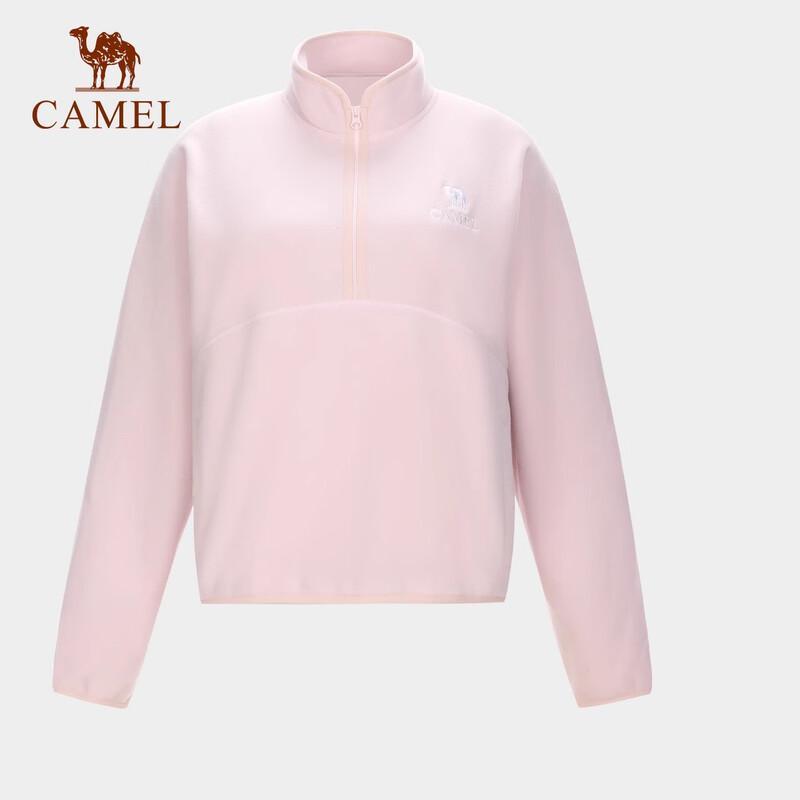 Camel Women's Half-Zip Stand-Collar Fleece Sweatshirt A24CZ00800
