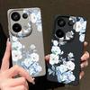 Floral Print Shockproof Soft Phone Case For Xiaomi 13T Pro Poco X7 X6 M6 Redmi 13C Note 14 13 Pro 12 11 Slim TPU Leather Texture Matte Bumper Cover