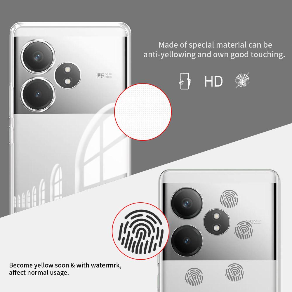 Чехол для Realme GT 6T, прозрачный силиконовый мягкий чехол для телефона Realme GT Neo6 SE, прозрачный противоударный чехол для Realme GT Neo6 /GT 6 Coque