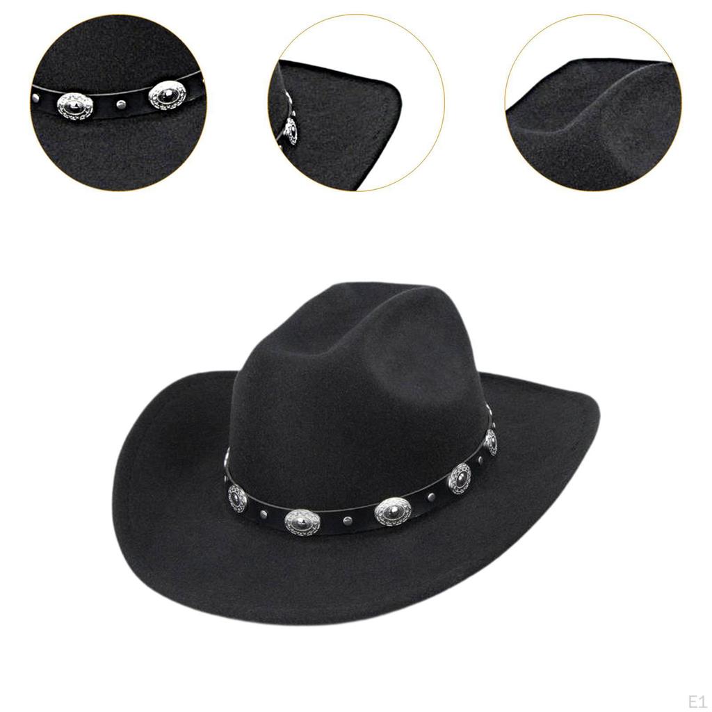 Шляпа с широкими полями Солнцезащитная шляпа Ковбойская для улицы Карнавал Музыкальный фестиваль Маскарадный костюм