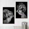 Animals Black And White Lions Love Family Prints Poster Canvas Painting Modern Wall Art Pictures Living Room Bedroom Home Decor