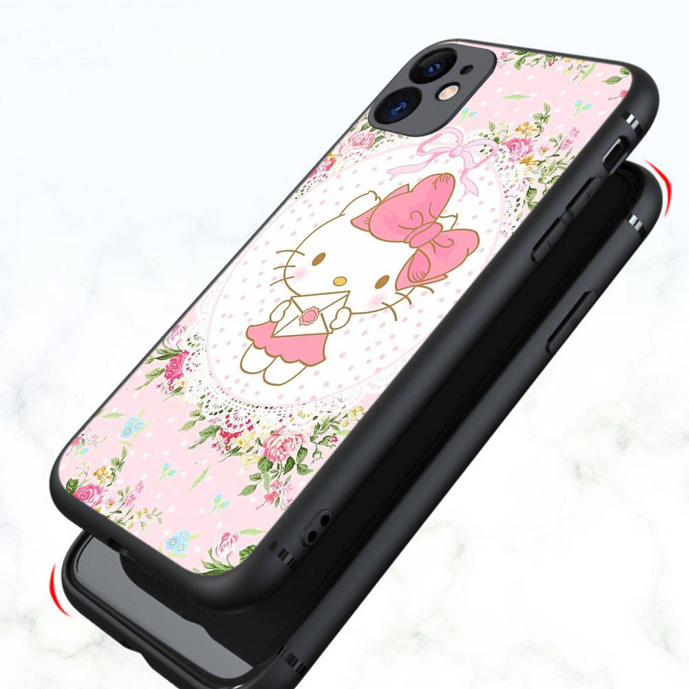 Чехол KT67 Hello Kitty Cartoon для Samsung A04 A14 A23 A34 A54 M23 M33 M52 M53 Realme 10 9 C30S C35 C55 VIVO Y02S Y21 Y33S Y51 X80 Pro Прозрачный чехол