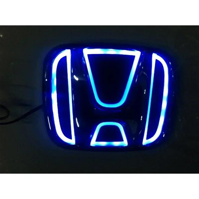 5D Car Rear LED Emblem Light Badge Sticker for Honda Logo Fit Civic Accord Odyssey Pilot CRV XRV City Auto Decals Accessories ajk256