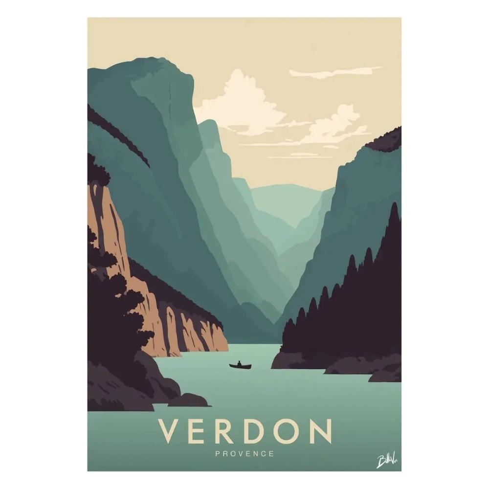 Retro France Travel Marseille Petanque Verdon Poster Canvas Painting Wall Art Living Room Home Decor