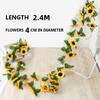 Artificial Sunflower Vine Homestay Attic Decoration Silk Cloth Vine Sunflower Vine Countryside Windflower Vine