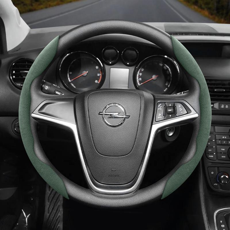 Suitable for Opel Anti-Slip Buckle Segmented Suede Steering Wheel Cover Suitable for Astra H Gtc J Insignia Corsa D 