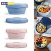 1pc Collapsible Lunch Bowl for Travel Reusable Salad Bowl Food Storage Outdoor Picnic Bowl Microwave & Dishwasher Safe