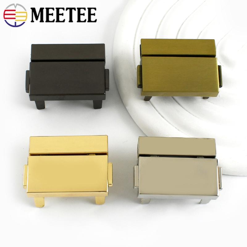 Meetee 35*20мм Металлическая Застежка-Замок для Сумки Декор для Сумки Поворотная Защелка Кожаное Ремесло Швейные Пряжки DIY Фурнитура Аксессуары