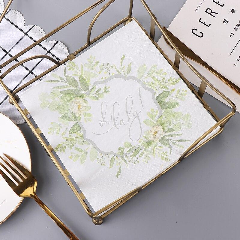 Disposable Party Napkin Double Layer 20 Pieces/Pack Fresh Forest Patterns