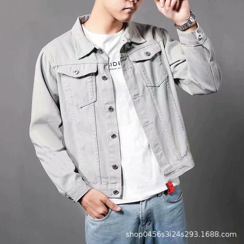 Молодежная джинсовая куртка в корейском стиле для учеников средних и старших классов - модное мужское пальто на весну и осень