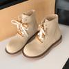 Модные осенние новые ретро ботильоны на шнуровке с круглым носком для женщин, модный дизайн с прострочкой, ботинки из искусственной замши, удобные нескользящие ботинки на платформе