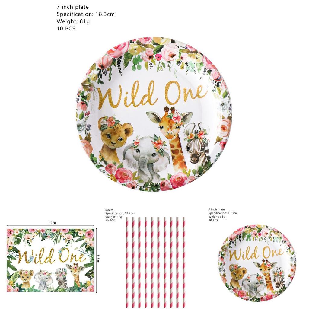 Один красочный мир животных принадлежности для дня рождения декор для радостных празднований**