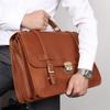 Jiameida British Style Winter Leather Briefcase: Men's Exquisite Crazy Horse Leather Business and Computer Handbag