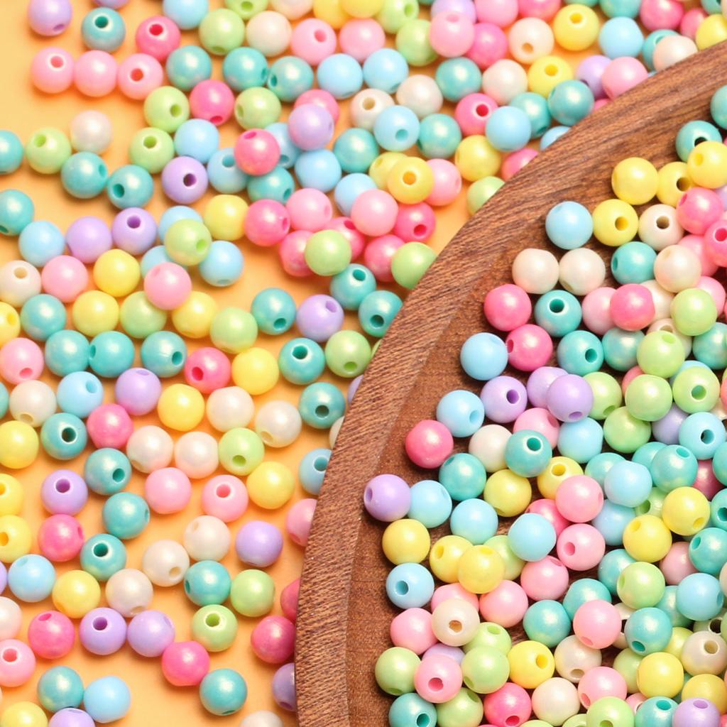 500 г/пакет, около 5500 шт. свободные бусины, аксессуары для изготовления ювелирных изделий, круглые бусины 6 мм, материал ручной работы, гладкая поверхность, ручное изготовление, твердое тело
