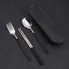 Набор столовых приборов Вилки Палочки для еды Ложки 3 в 1 Нержавеющая сталь Посуда с коробкой Столовые приборы Набор столовых приборов для путешествий Кемпинга
