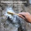 Wooden Rock Climbing Brush Ergonomic Handle Thick Boar Bristles Portable Indoor Outdoor Climbing Bouldering Brush Cleaning Tool