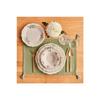 Julia Stoneware 24 Piece Dinner Set For 6 People Green