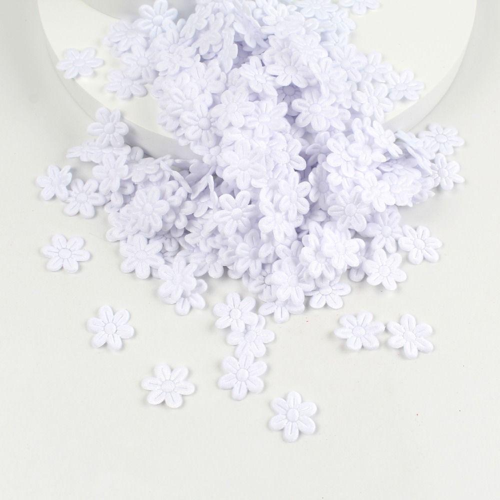 100 шт. 2 см наклейки для бижутерии из ткани пятилепестковые цветочные шпильки аксессуары