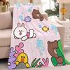 Fashion Cute L-LINE F-Friends Cartoon Blanket Warm Soft Suitable For Bedroom Sofa Bed Living Room Office Travel Camping Gifts