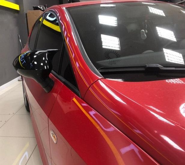 R Seat Leon MK2 2009 - 2012 Ibiza MK4 2008 - 2017 Batman Bat Зеркало глянцевое черное боковое зеркало аксессуар