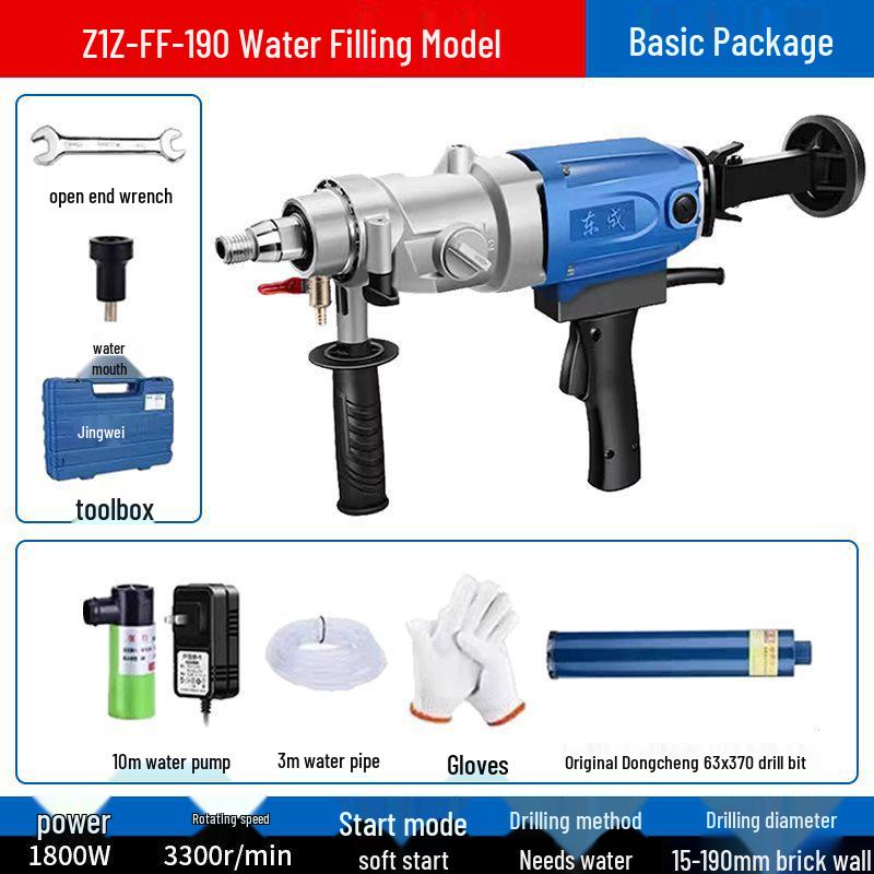 Diamond Core Drill for Concrete AC Vent Openings - Light-Duty Benchtop High-Power Machine