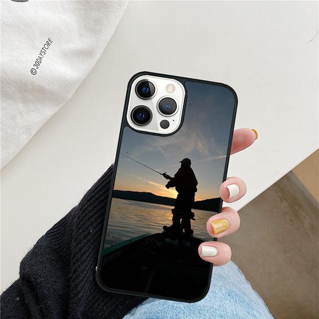 Fishing Rod Phone Case For iPhone 17 Air 15 16 Cover 11 13 14 Pro Max 12 Plus Max Fundas