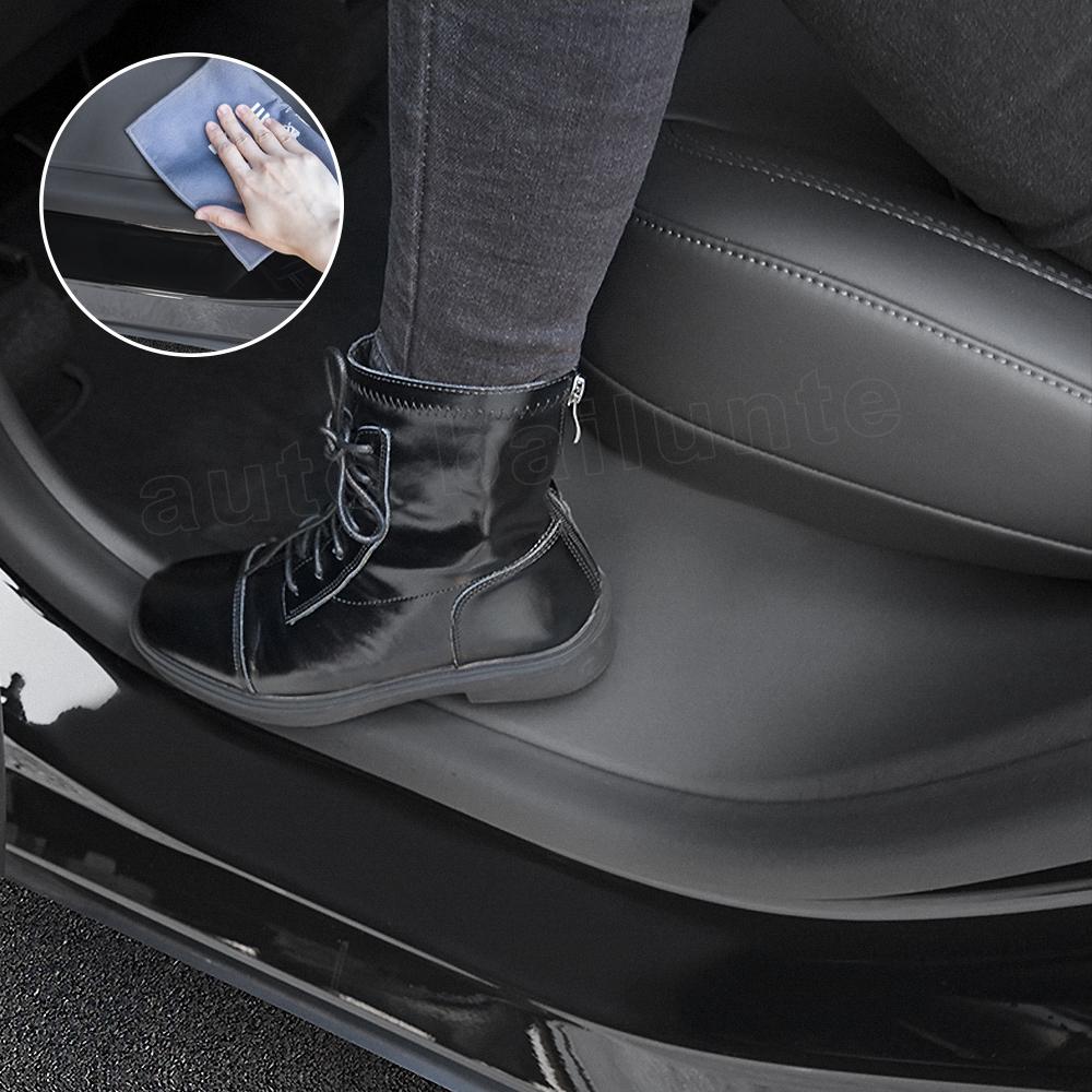 2Pcs Car Rear Door Sill Protective Cover Anti-dirty ABS Rear Door Protection Cover For Tesla Model Y 2022 2023