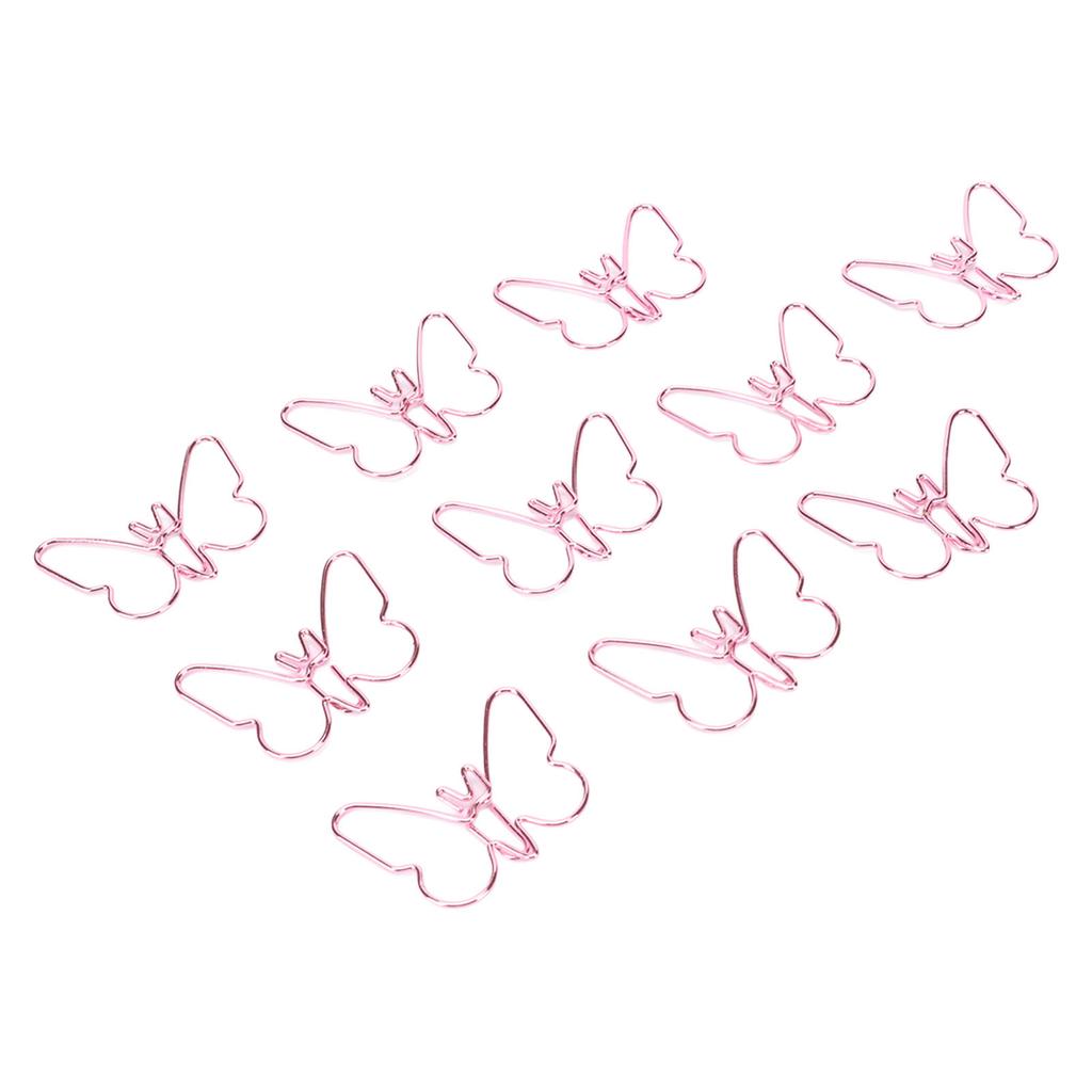 100 Pcs Shaped Paper Clips Butterflies Shape Metal Cute Style Light Portable Office Clips for D